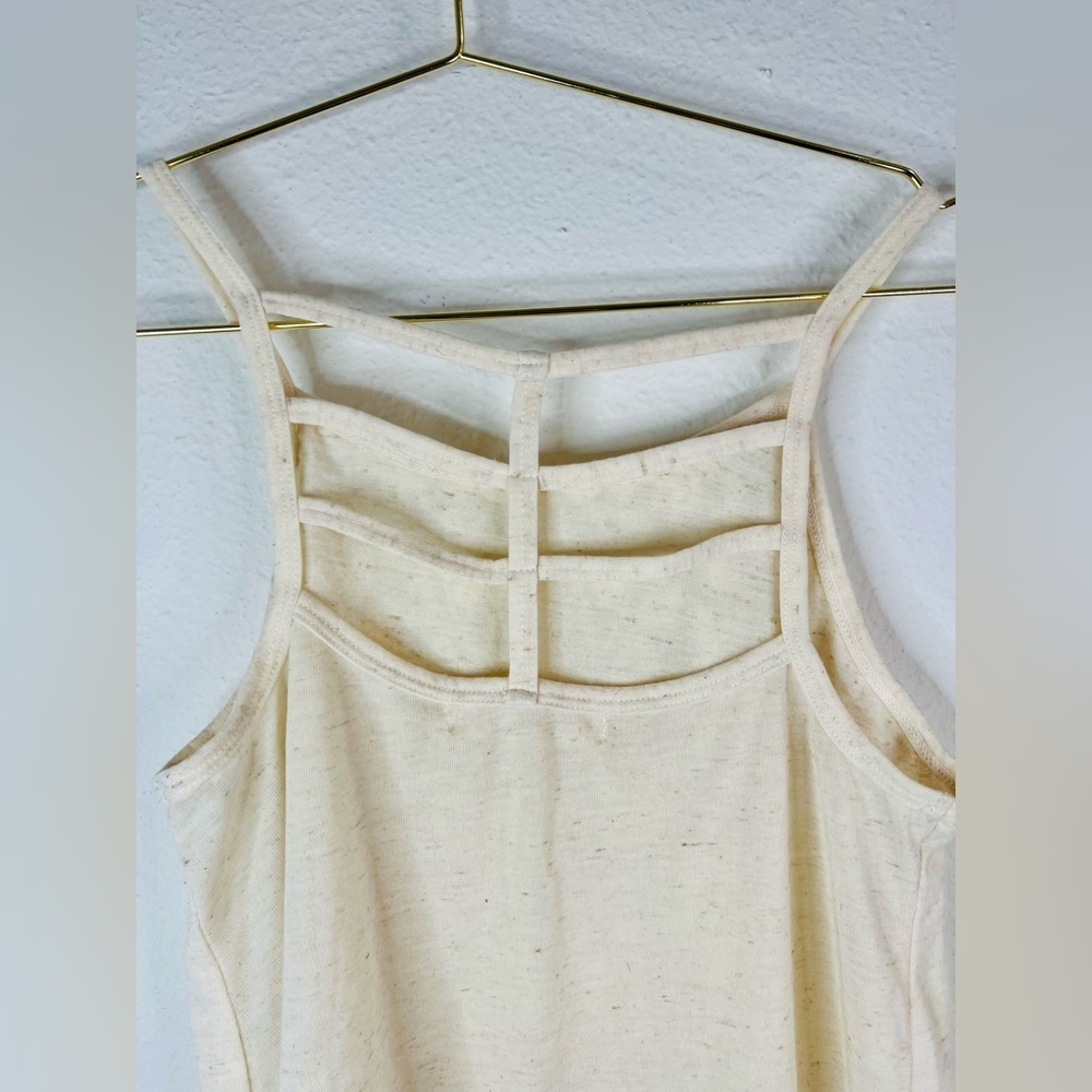 Rewind Women’s Small Ivory Embroidered Tank Top Boho Sleeveless Floral Detail - Picture 9 of 15